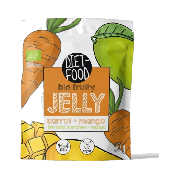 Ekologiškos mango ir morkų skonio juostelės | DIET-FOOD (50 g)