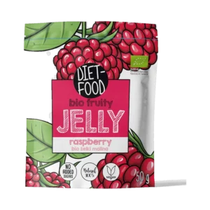 Ekologiškos aviečių skonio juostelės, be dažiklių, be konservantų | DIET-FOOD (50 g)