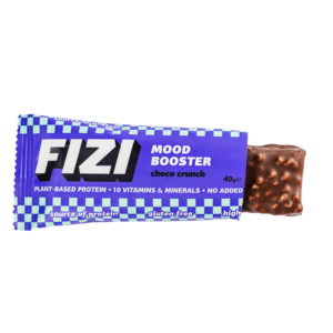 Batonėlis su šokolado glazūra "CHOCO CRUNCH", be pridėtinio cukraus | Fizi (40 g)