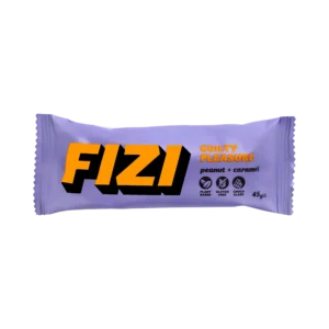 Batonėlis su šokolado glazūra „PEANUT + CARAMEL” su saldikliais, be pridėtinio cukraus | Fizi (45 g)