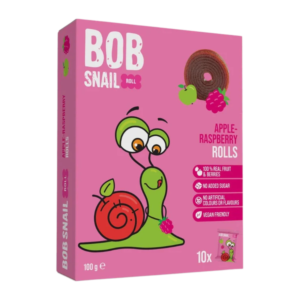 Obuolių ir aviečių suktinukų rinkinys, be pridėtinio cukraus | Bob Snail (10 x 10 g)