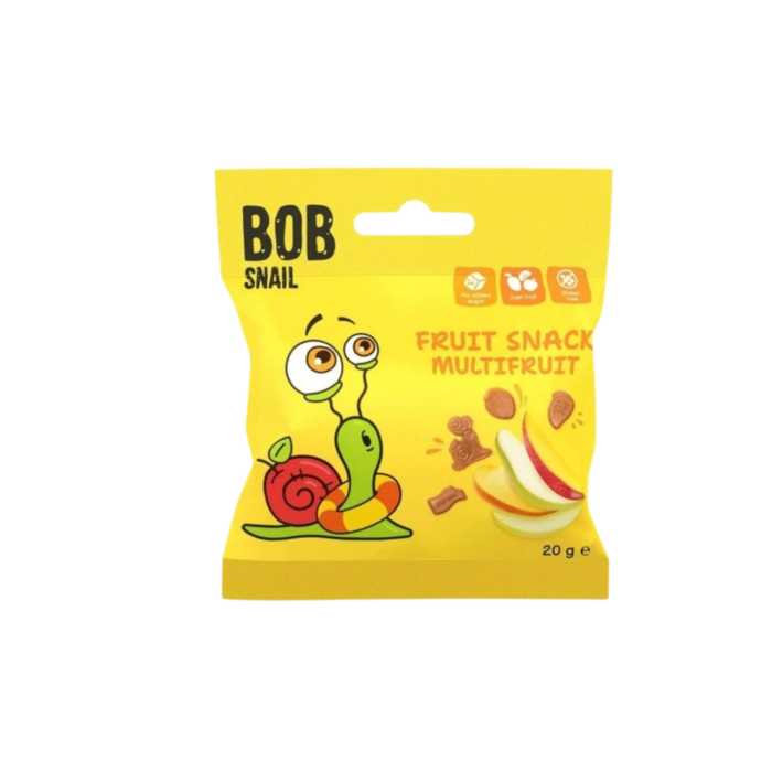 MINI vaisių MIX - obuolys, kriaušė, persimonas ir mango, be glitimo | Bob Snail (20g)