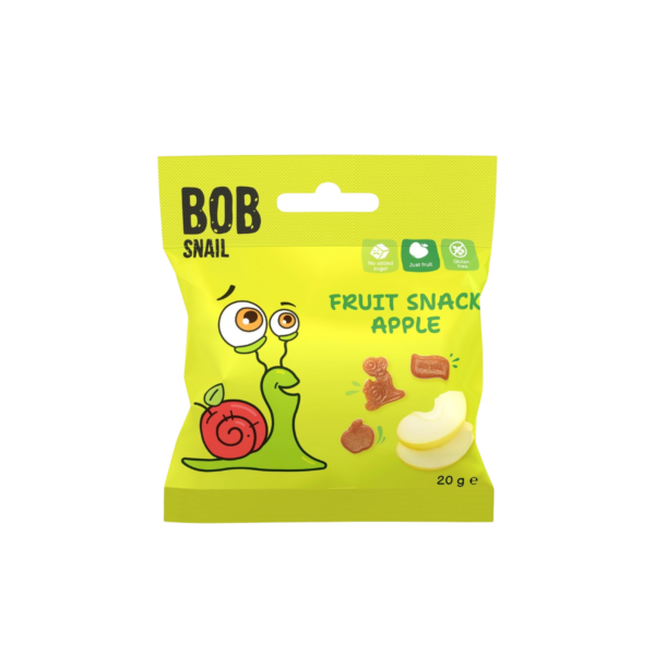 MINI obuolių užkandis, be glitimo | Bob Snail (20g)