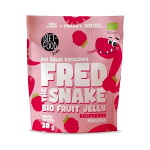 Ekologiškos FRED obuolių ir aviečių skonio juostelės | DIET-FOOD (30 g)