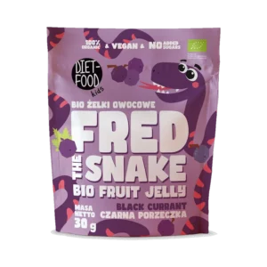 Ekologiškos FRED obuolių ir juodųjų serbentų skonio juostelės | DIET-FOOD (30 g)