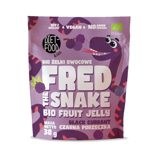 Ekologiškos FRED obuolių ir juodųjų serbentų skonio juostelės | DIET-FOOD (30 g)