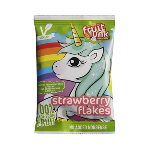 Unicorn braškių užkandis, be pridėtinio cukraus | FruitFunk (16 g)