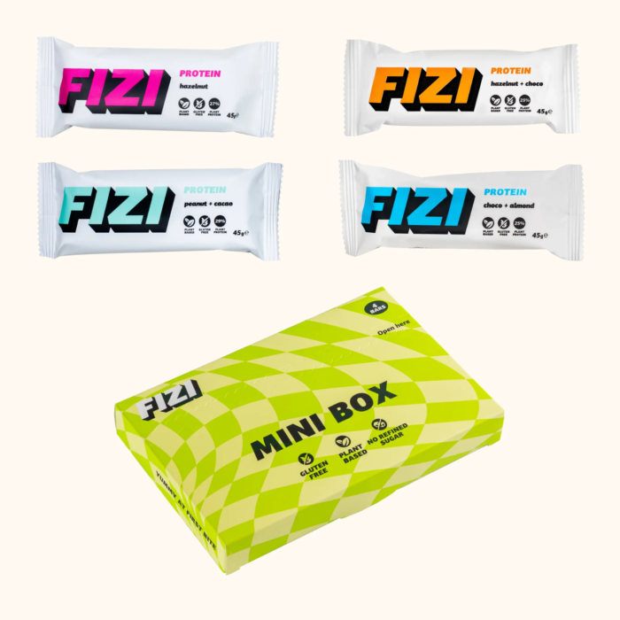 Baltymininių batonėlių degustacinis rinkinys | Fizi (4 x 45 g)
