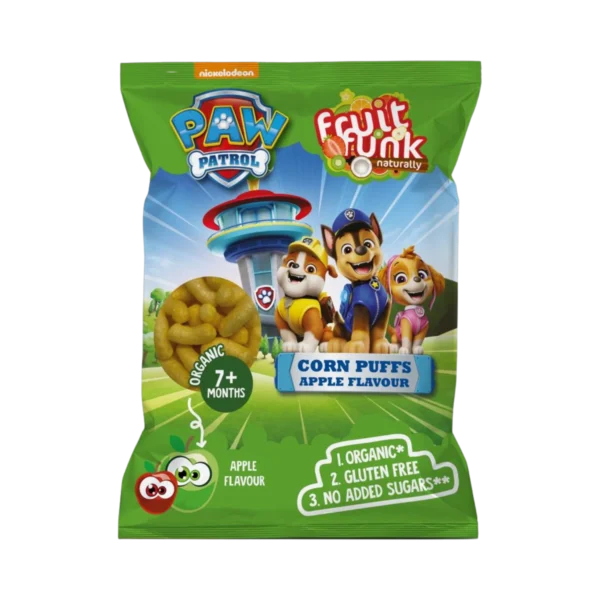 Ekologiški kukurūzai obuolių skonio, be glitimo | FruitFunk (50 g)