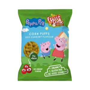 Ekologiški kukurūzai raudonųjų serbentų skonio, be glitimo | FruitFunk (50 g)