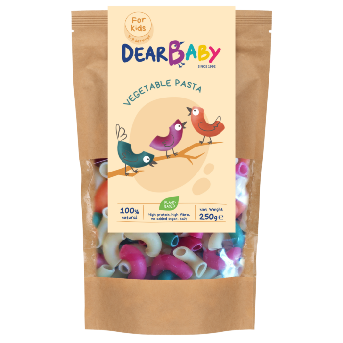 Kvietinių miltų makaronai su daržovėmis | Dear Baby (250 g)