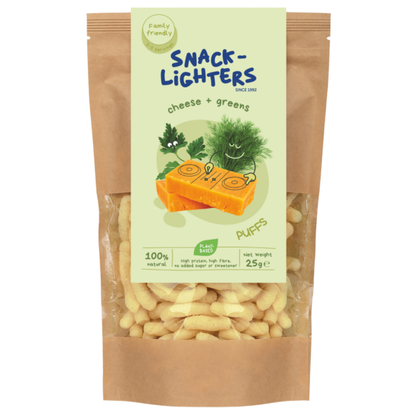 Sūrio ir žalumynų skonio užkandis - 22% BALTYMŲ | Dear baby (25 g)