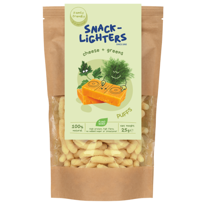 Sūrio ir žalumynų skonio užkandis - 22% BALTYMŲ | Dear baby (25 g)