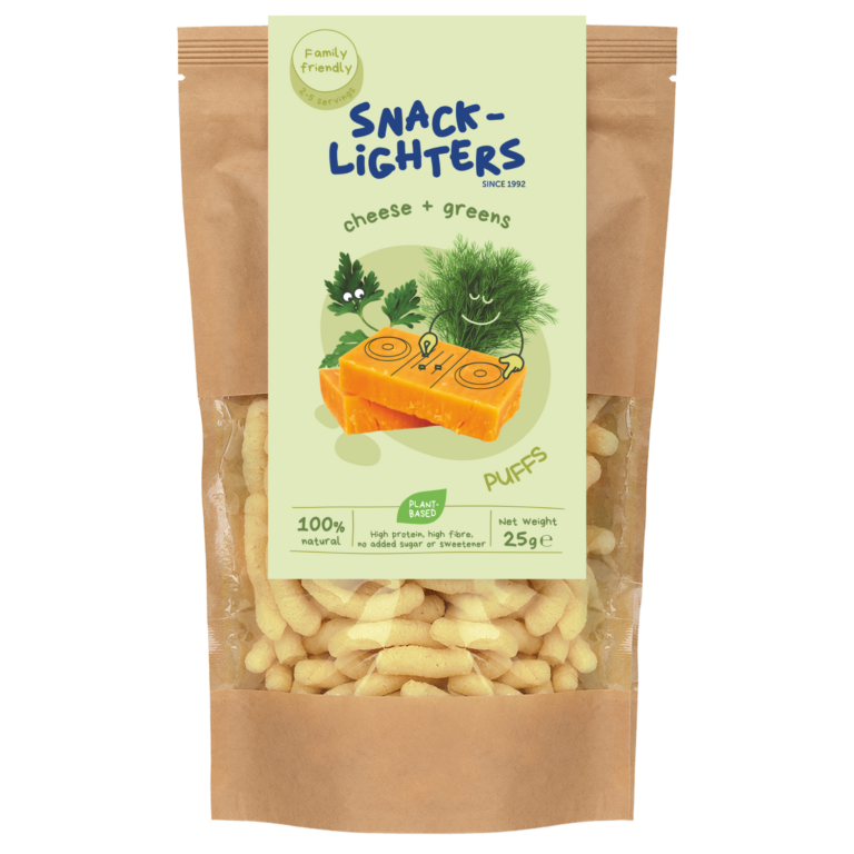 Sūrio ir žalumynų skonio užkandis - 22% BALTYMŲ | Dear baby (25 g)