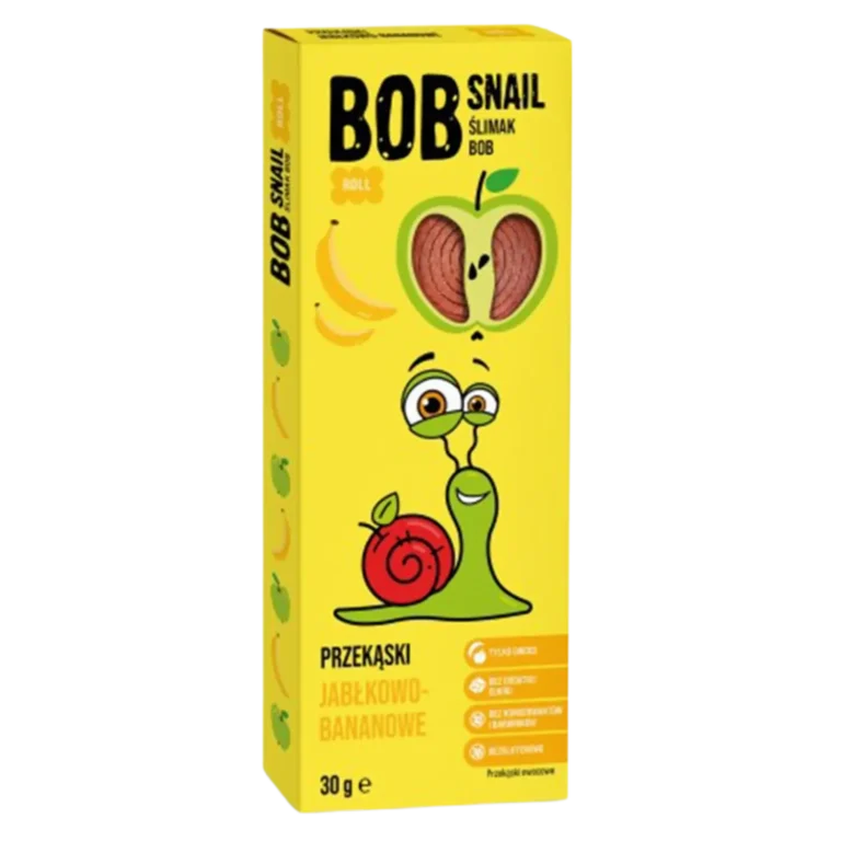 Obuolių ir bananų užkandis, be pridėtinio cukraus | Bob Snail (30 g)