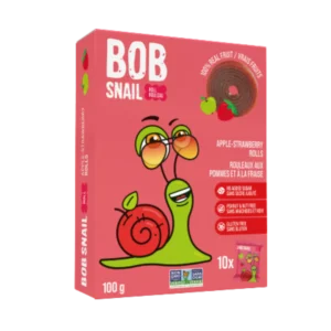 Obuolių ir braškių suktinukų rinkinys, be pridėtinio cukraus | Bob Snail (10 x 10 g)