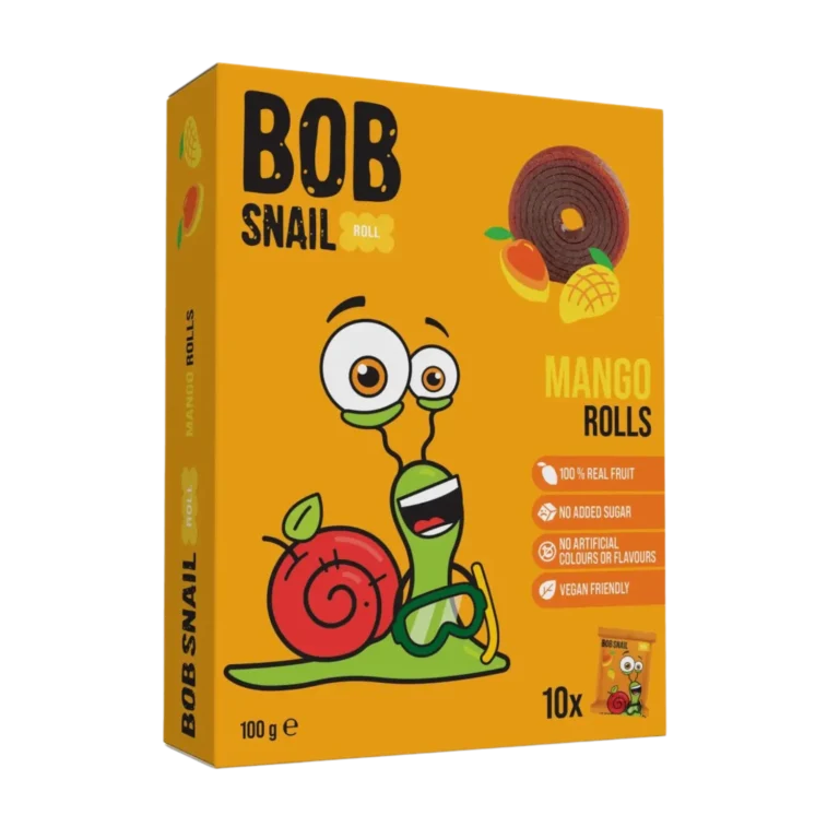Mangų suktinukų rinkinys, be pridėtinio cukraus | Bob Snail (10 x 10 g)