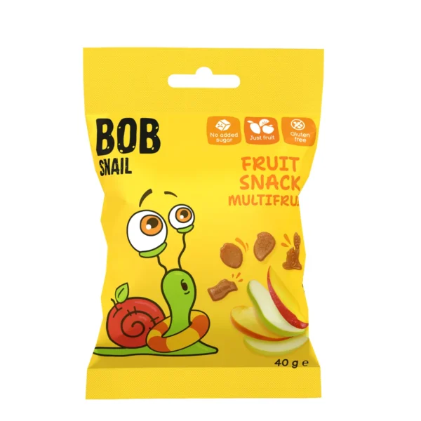 MEGA vaisių MIX - obuolys, kriaušė, persimonas ir mango, be glitimo | Bob Snail (40g)