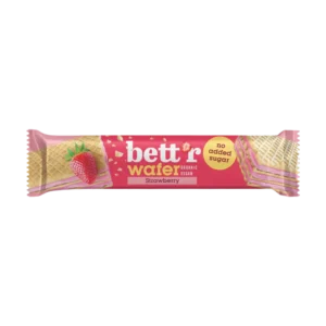 Ekologiškas vafliukas su braškių kremu, be pridėtinio cukraus | BETT'R (30 g)