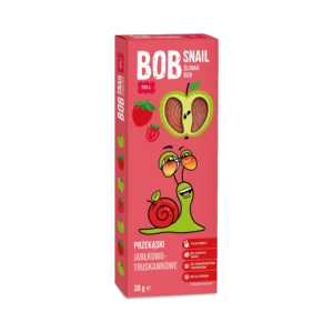 Obuolių ir braškių užkandis, be pridėtinio cukraus | Bob Snail (30 g)