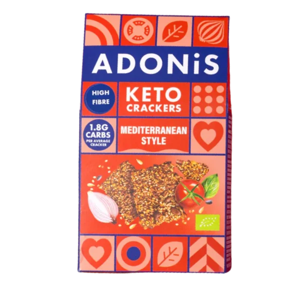 Ekologiški chia sėklų krekeriai su pomidorais | Adonis (60 g)