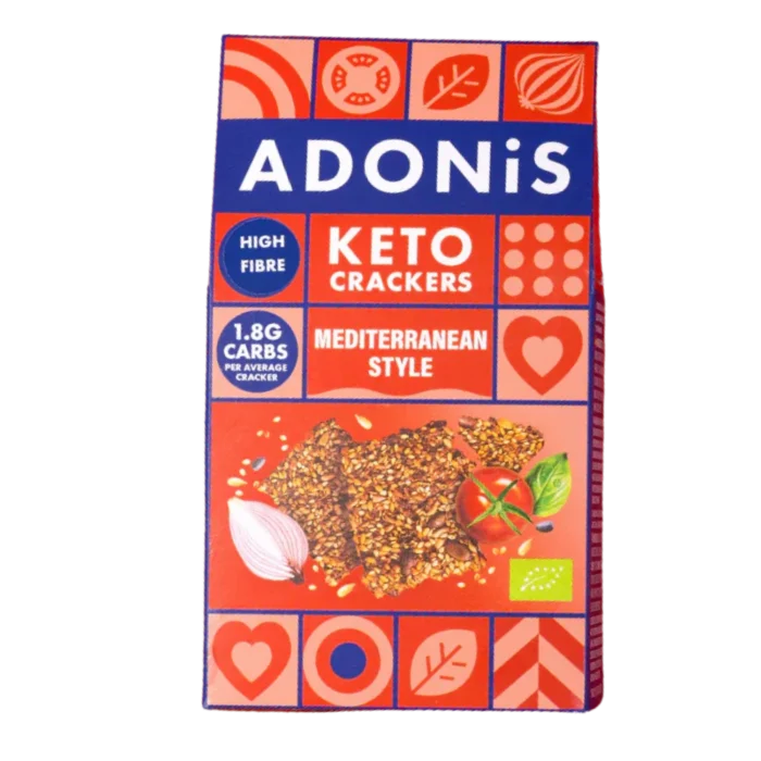 Ekologiški chia sėklų krekeriai su pomidorais | Adonis (60 g)