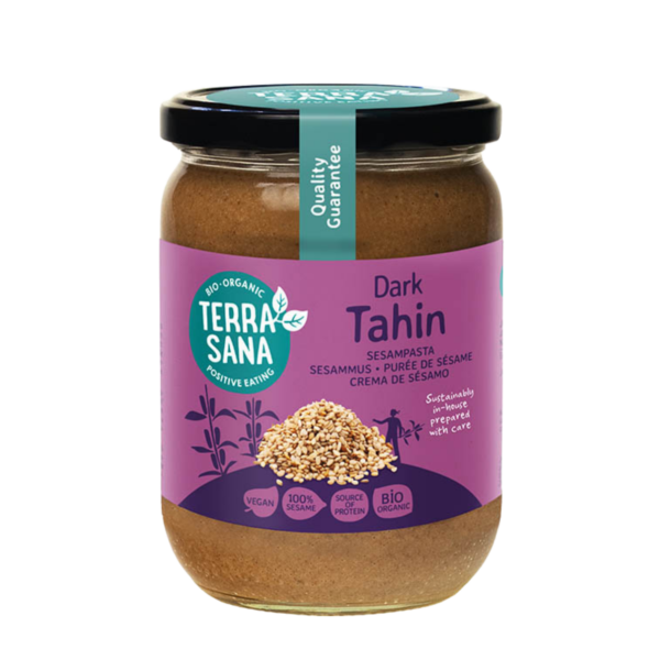 Ekologiškas TAHIN tamsus sezamo sėklų kremas | TerraSana (500 g)