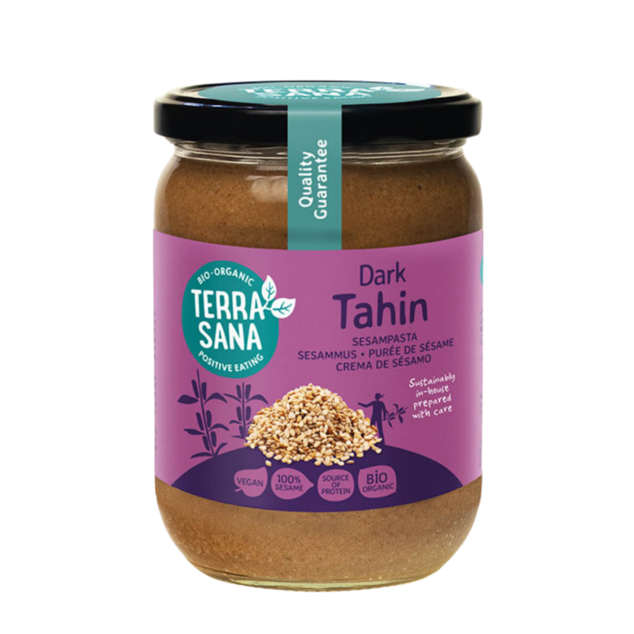 Ekologiškas TAHIN tamsus sezamo sėklų kremas | TerraSana (500 g)