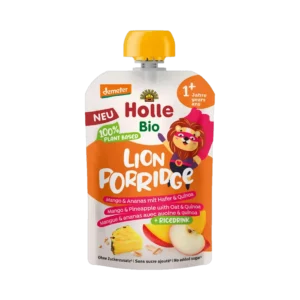 Ekologiška košė – tyrelė LION su mangais ir ananasais | Holle (110 g)