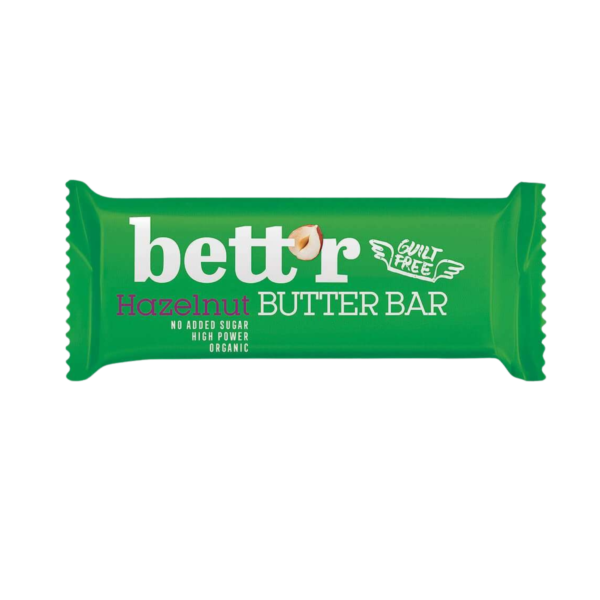 Ekologiškas lazdyno riešutų batonėlis, be glitimo | bett'r (30 g)