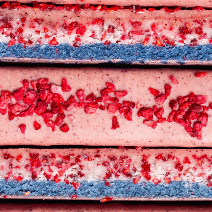 Rožine glazūra aplietų batonėlių rinkinys “BERRY PIE” su kokosu, migdolais ir avietėmis | FIZI (10 x 40 g)