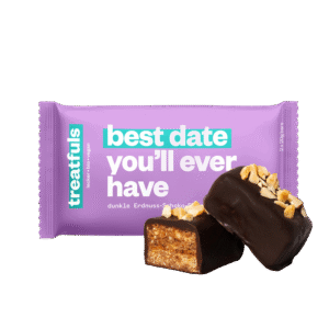 Ekologiškas žemės riešutų ir juodo šokolado batonėlis BEST DATE YOU'LL EVER HAVE, be glitimo | treatfuls (2x20 g)