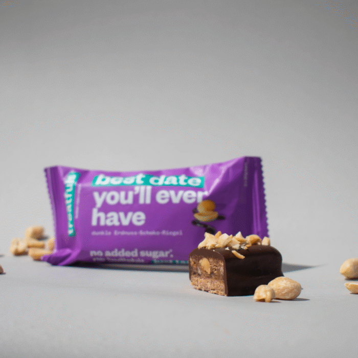 Ekologiškas žemės riešutų ir juodo šokolado batonėlis BEST DATE YOU'LL EVER HAVE, be glitimo | treatfuls (2x20 g)