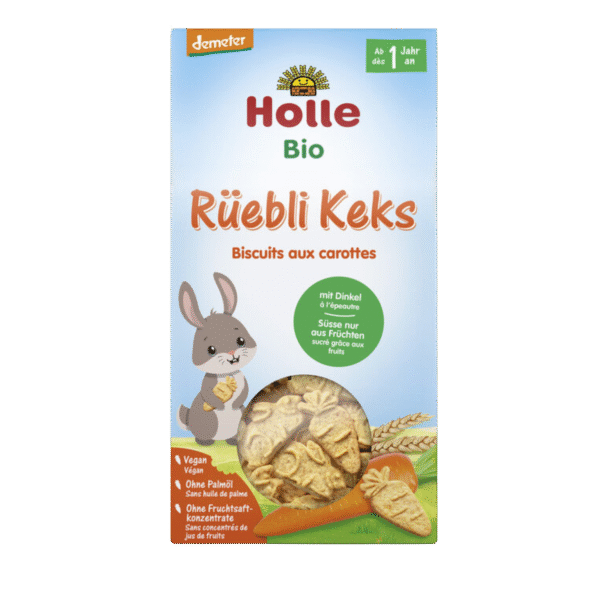 Ekologiški speltos miltų sausainiai vaikams su morkomis | Holle (125 g)