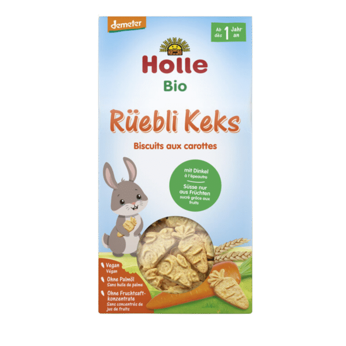 Ekologiški speltos miltų sausainiai vaikams su morkomis | Holle (125 g)
