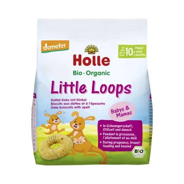 Ekologiški speltos miltų ir datulių sausainiai vaikams | Holle (80 g)