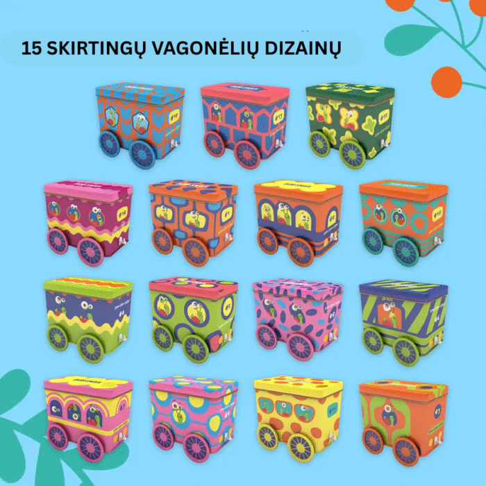 Traukinio vagonas su vaisių užkandukais ir žaisliuku - Nr4 | Bob Snail (107 g)