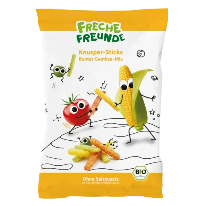 Ekologiški kukurūzai su daržovėmis | Freche Freunde (30 g)