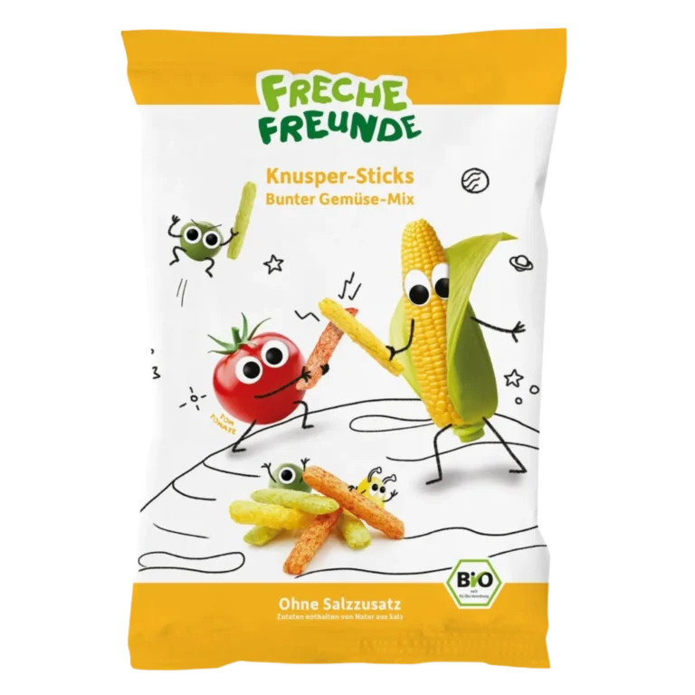 Ekologiški kukurūzai su daržovėmis | Freche Freunde (30 g)