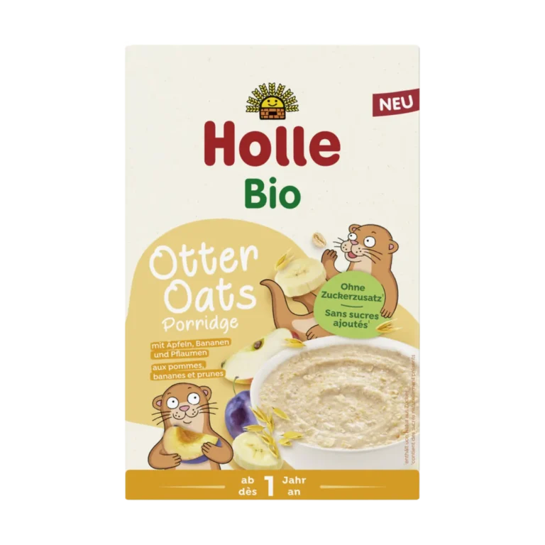 Ekologiška viso grūdo avižinių dribsnių košė su vaisiais | Holle (200 g)