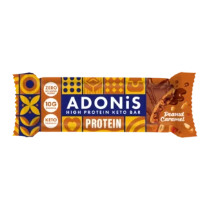 KETO karamelės ir žemės riešutų batonėlis | Adonis (45 g)