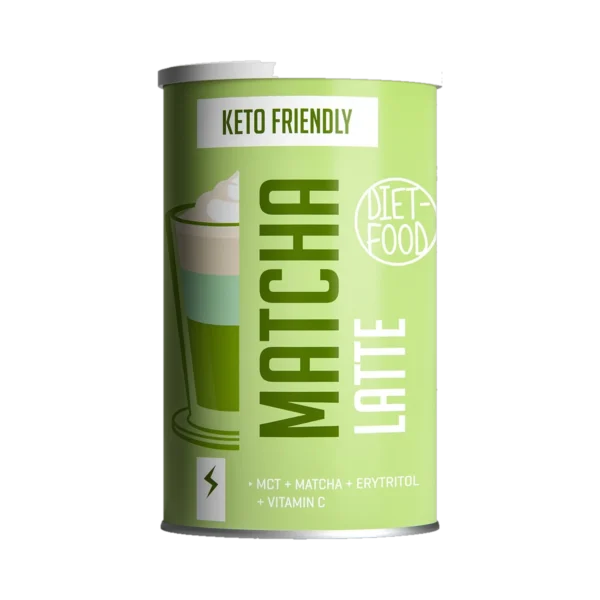 Matcha latte gėrimo milteliai su MCT aliejumi, su saldikliu | Diet-food (300 g)