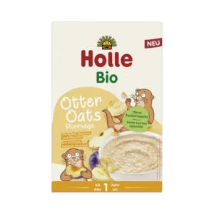 Ekologiška viso grūdo avižinių dribsnių košė su vaisiais | Holle (200 g)