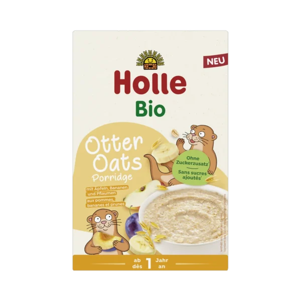 Ekologiška viso grūdo avižinių dribsnių košė su vaisiais | Holle (200 g)