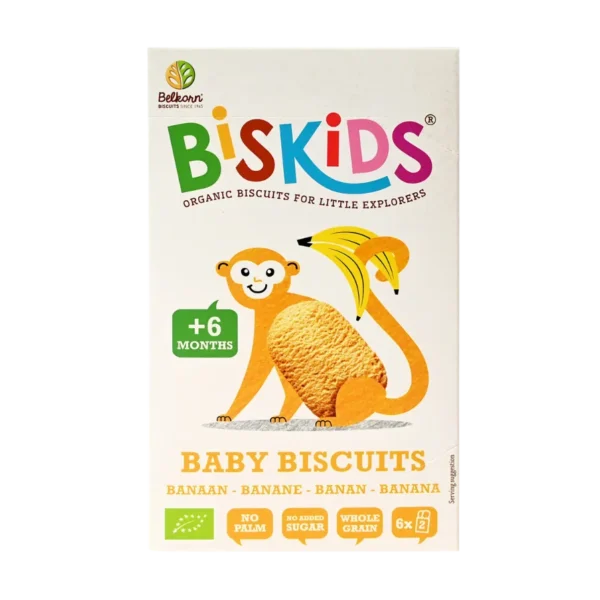 Ekologiški sausainiai su bananais | BISKIDS (120 g)