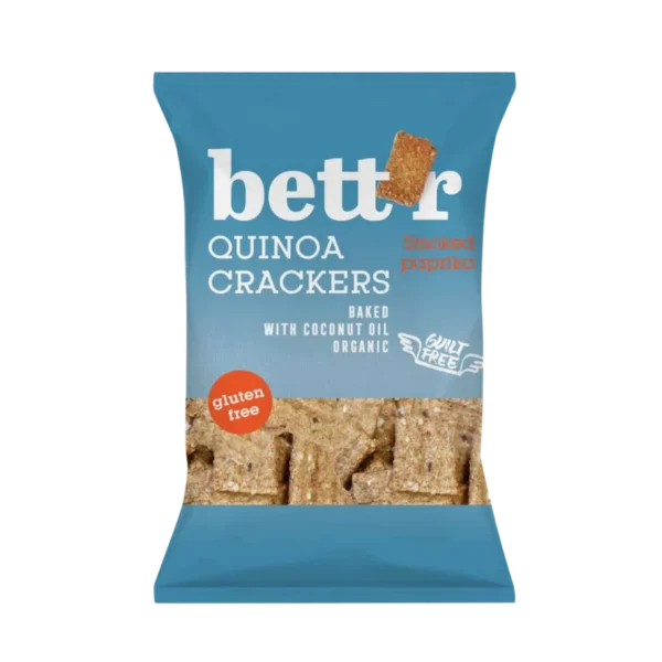 Ekologiški bolivinės balandos krekeriai su rūkyta paprika, be glitimo | bett'r (100 g)