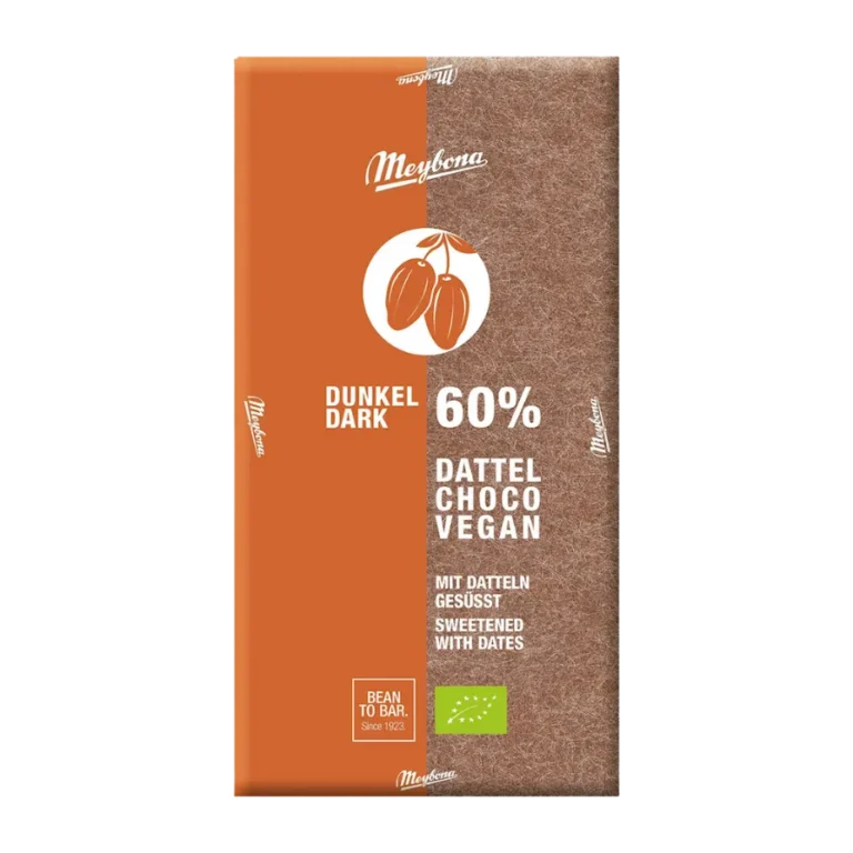 Šokoladas su 60% kakavos, pasaldintas ekologiškomis datulėmis | Meybona (80 g)