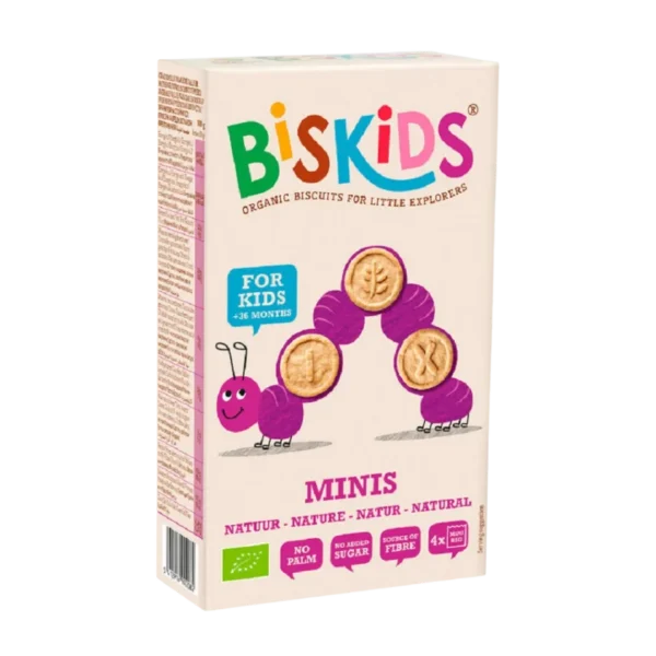Mini obuolių sausainiai nuo 3 metų, ekologiški | BISKIDS (120 g)