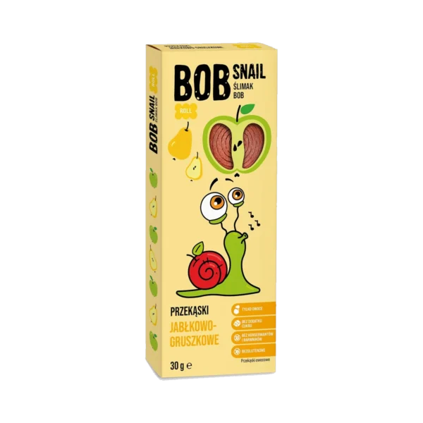 Obuolių ir kriaušių užkandis, be pridėtinio cukraus | Bob Snail (30 g)