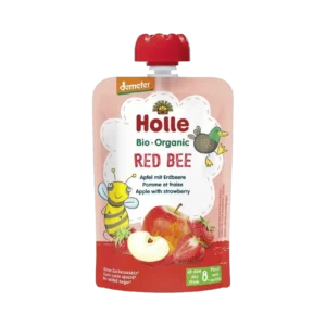 Ekologiška obuolių ir braškių tyrelė | Holle (100 g)
